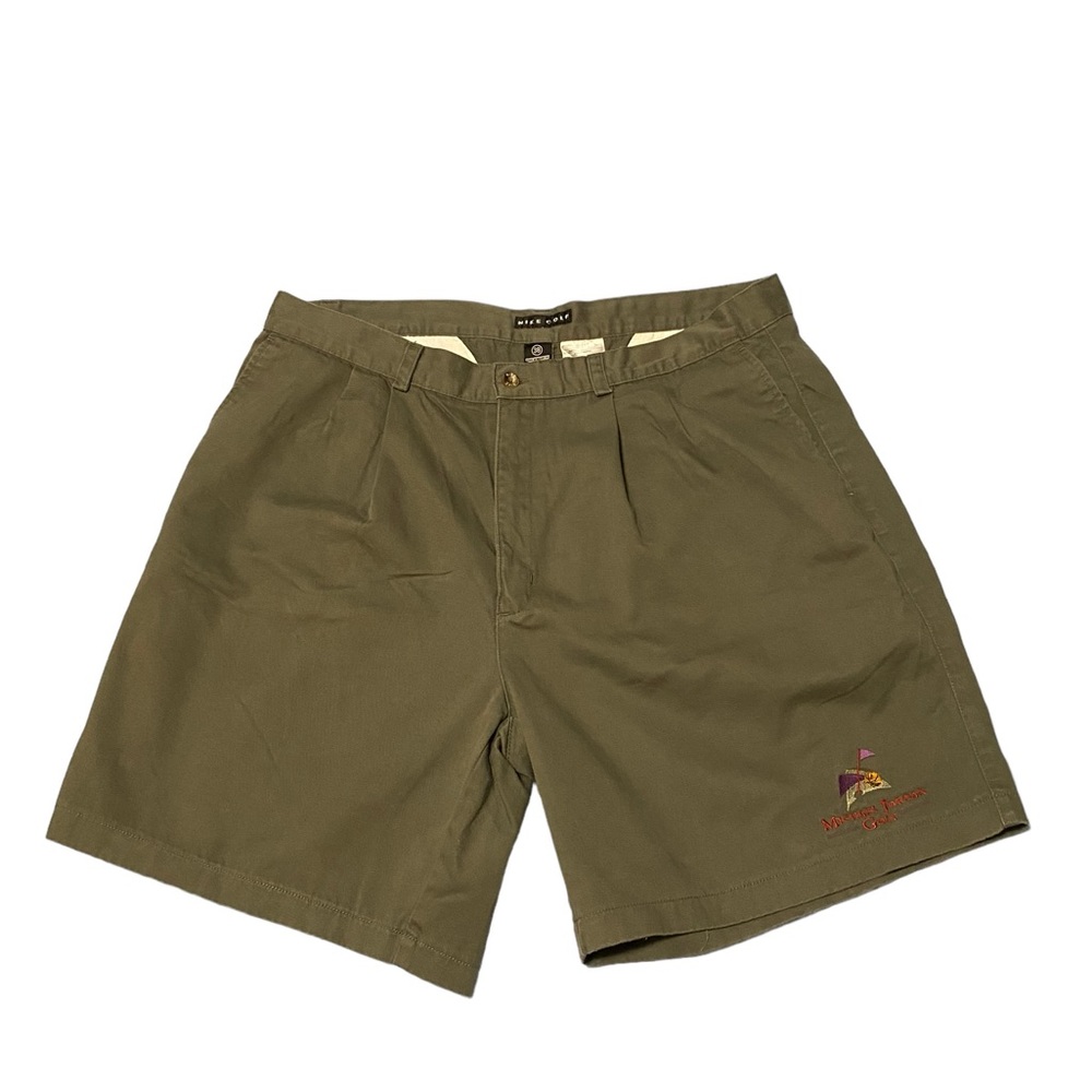 RARE Darker Gray/ Green Michael Jordan Embroidered Vintage 38W Nike Golf Shorts